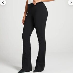 Betabrand Women's Black Boot Cut Dress Pants